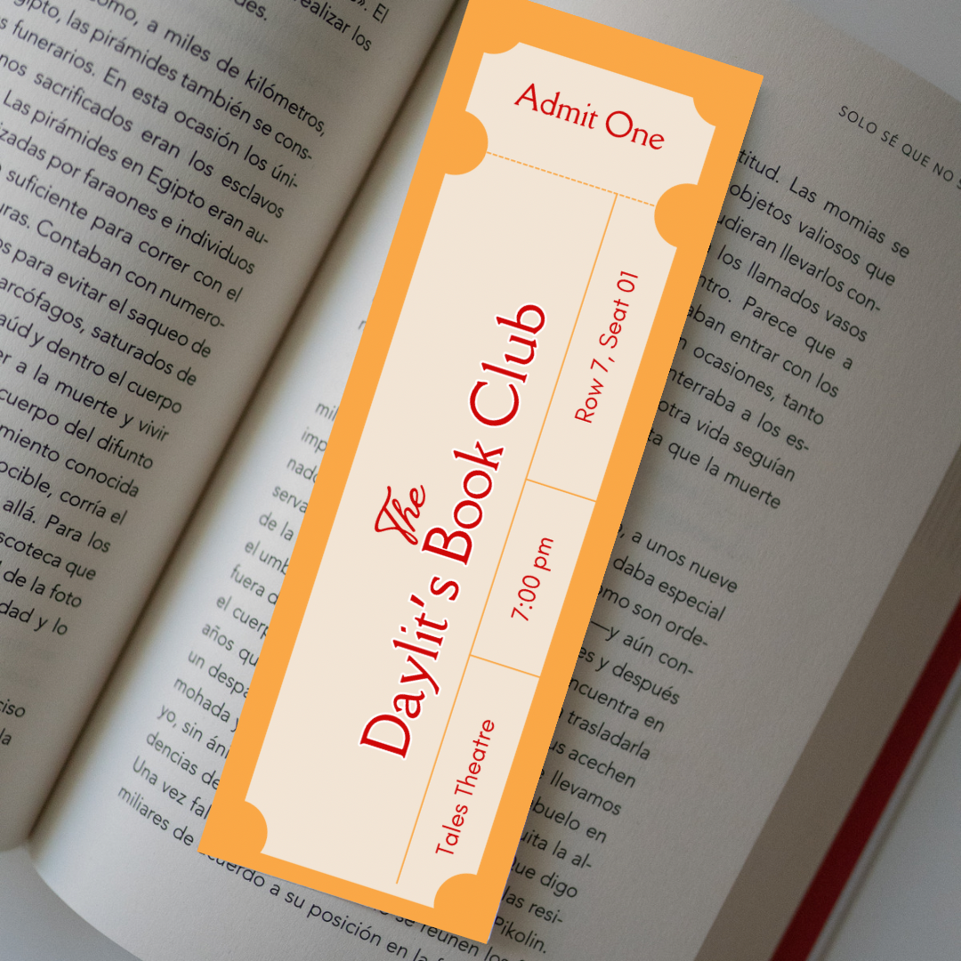 Daylit’s Admit one bookmark