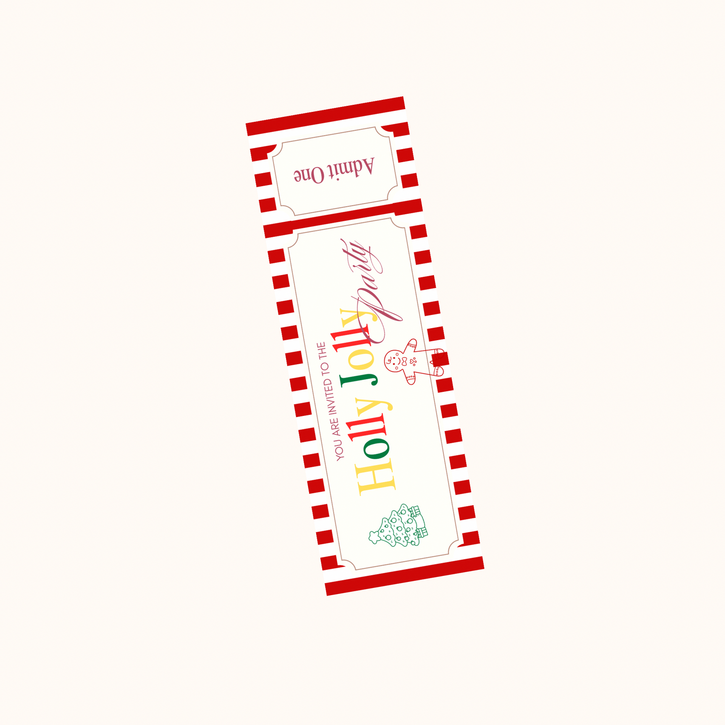 Holly Jolly bookmark